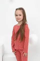 джемпер  для девочки  КР 302166/пыльный кедр,маленькие желуди к401