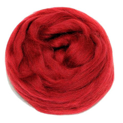 Шерсть для валяния "ПЕХОРКА", полутонкая шерсть 50г, 06 красный