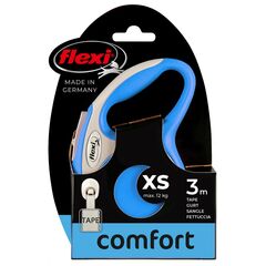 Flexi NEW LINE Comfort рулетка New Classic XS (до 12 кг) лента 3 м серый/синий,