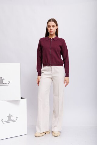 Oui Брюки из шелковистого микро-вельвета