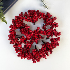 №2 Ягоды бузины зонтиком, цвет КРАСНАЯ, пучок 6 см, набор 10 шт.