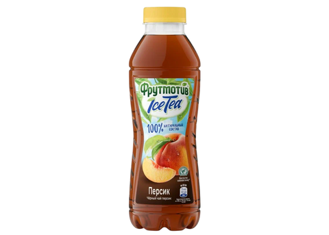 Черный чай ICE TEA со вкусом персика 0,5л