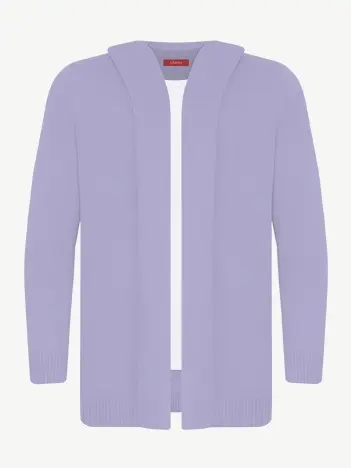 Кардиган с капюшоном из шелка