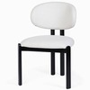 Обеденный стул Sage, черные ножки с белой обивкой