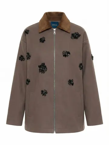 Парка FLOWER DEW, серый