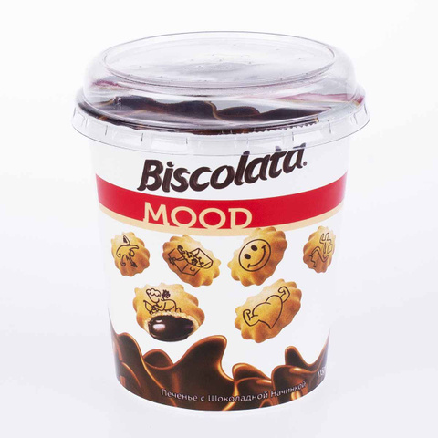 Печенье Biscolata Mood с шоколадной начинкой, 115г