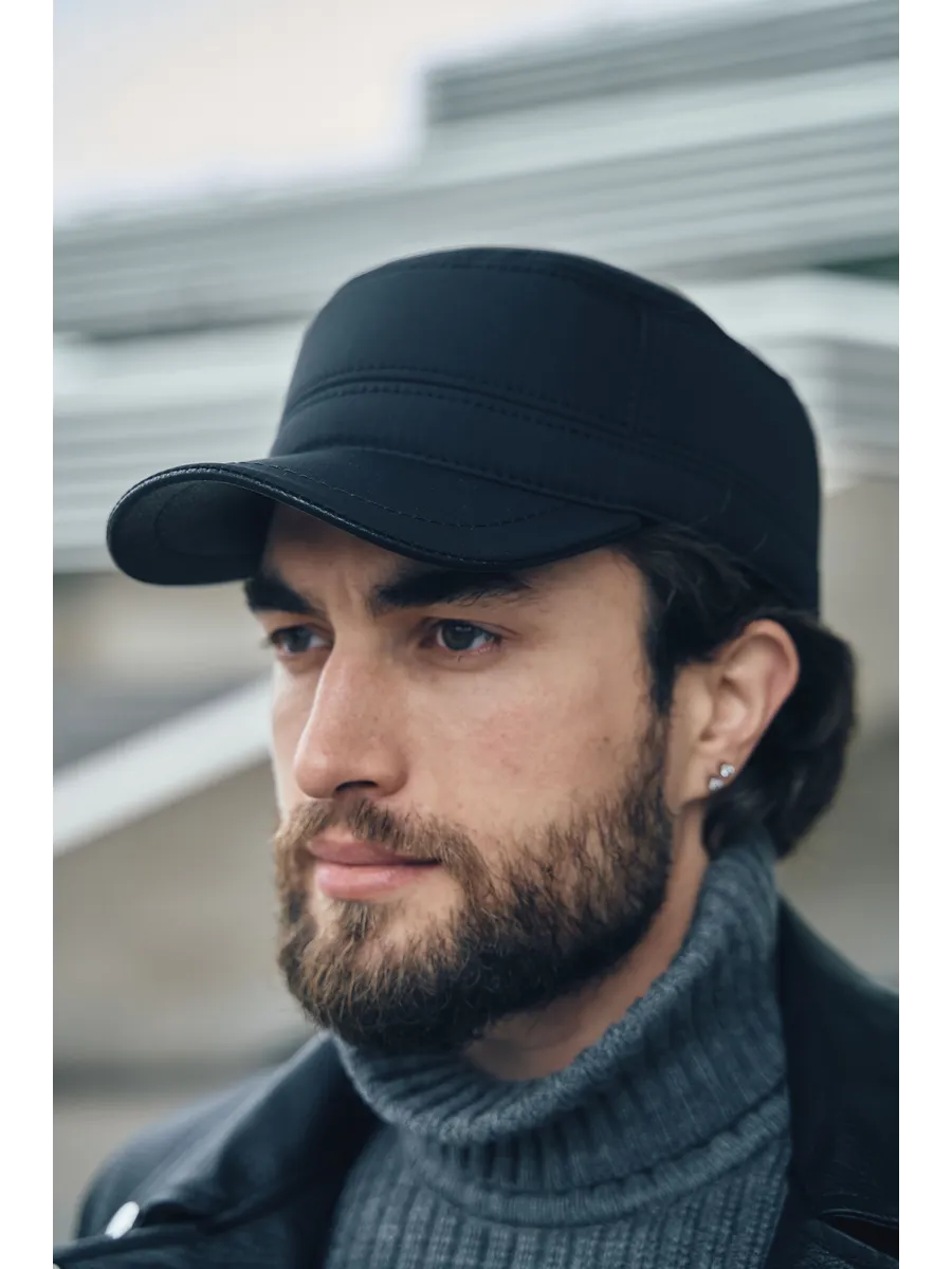 Кепка немка утепленная с ушками плащевка