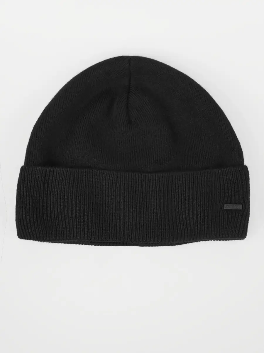 Шапка мужская зимняя шерстяная вязаная с отворотом