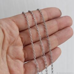 Цепочка роло 2 мм, родий, 55см, А124-1 (55см)