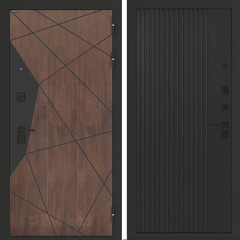 Входная металлическая дверь Бункер БН-14 Американский орех Хомс Черный кварц