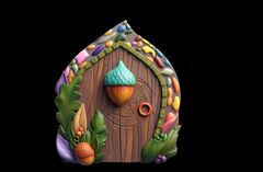 Силиконовый молд № 428 Дверь ( серия домики для гномов и фей)