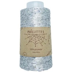 Paillettes на конусе 008 (серебристый)
