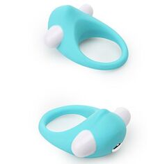 Голубое эрекционное кольцо LIT-UP SILICONE STIMU RING 6 - 