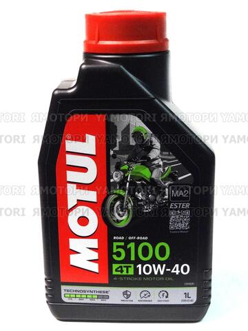 Моторное масло полусинтетика Motul 5100 4T 10W-40 1L для мотоцикла