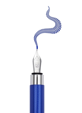Ручка перьевая Graf von Faber-Castell Bentley Sequin Blue, F (141741)