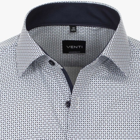 Сорочка мужская Venti Modern Fit 103412700-102 с геометрическим принтом
