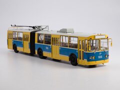 Trolleybus ZIU-10 articulated yellow-blue Soviet Bus (SOVA) 1:43