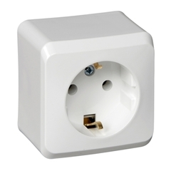 Розетка СП BLANCA 16А 250В без шторок с заземл. ясень SchE BLNRS001015