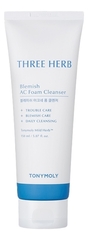 TONYMOLY Пенка для умывания для проблемной кожи - Three-herb Blemish AC Foam Cleanser,150мл