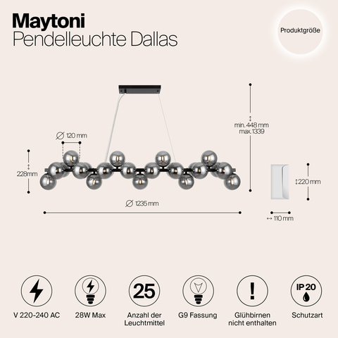Подвесной светильник Maytoni Dallas MOD547PL-25B