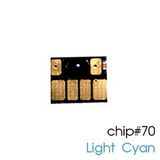 Чип светло-голубой для картриджей (ПЗК/ДЗК) HP 70 Light Cyan для DesignJet Z2100, Z5200 (одноразовый), независимый