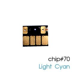 Чип  светло-голубой для картриджей (ПЗК/ДЗК) HP 70 Light Cyan для DesignJet Z2100, Z5200 (одноразовый), независимый