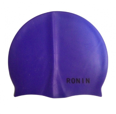 Н005-5Фиол  Шапочка для плавания Ronin, силикон,фиолетовая в сумочке ,классический дизайн (Рон) (34265)