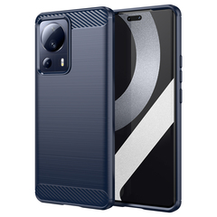 Чехол в стиле карбон синего цвета на смартфон Xiaomi 13 Lite с 2023 года, серия Carbon от Caseport