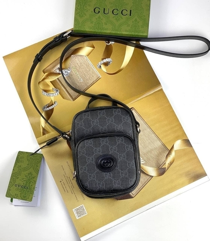Мини-сумка через плечо Gucci GG Supreme из ткани и кожи