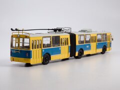 Trolleybus ZIU-10 articulated yellow-blue Soviet Bus (SOVA) 1:43