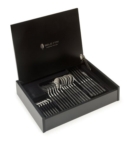 Набор столовых приборов на 6 персон 24 предмета Belo Inox Neo Black