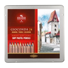 Карандаши пастельные KOH-I-NOOR GIOCONDA SOFT 8828, 24цв, металл. коробка