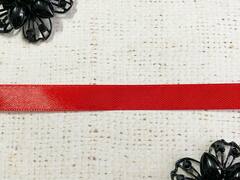 Лента атласная, ш. 1,2 см, красный