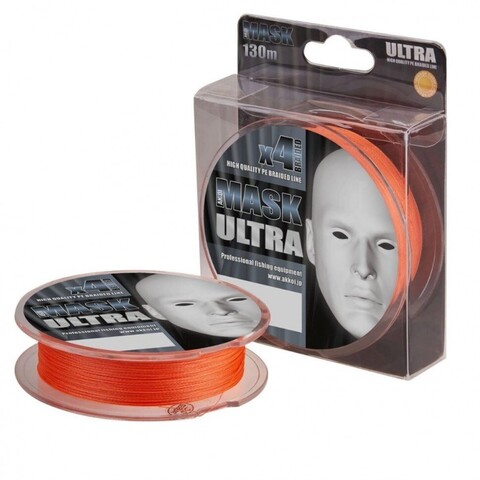 Купить шнур плетеный Akkoi Mask Ultra 0,14мм 130м Orange MU4O/130-0,14