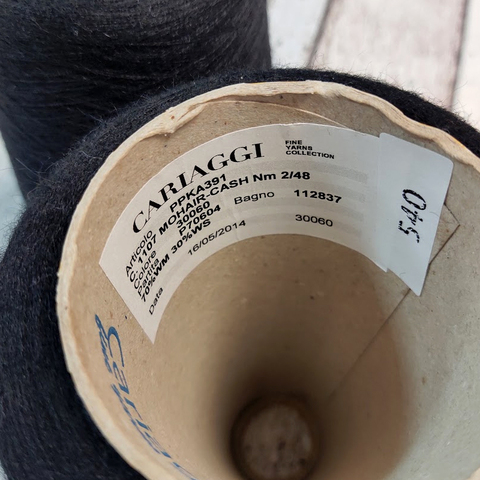 Кашемир с кидмохером (30%) CARIAGGI / MOHAIR-CASH 2/48 черный