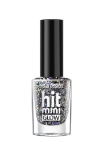 BelorDesign Лак для ногтей Mini HIT тон 068 серебряный космос 6мл