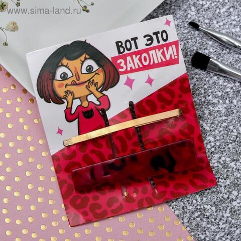 Заколки для волос на подложке «Вот это заколки!»