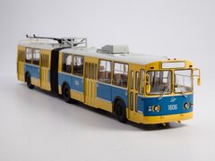 Trolleybus ZIU-10 articulated yellow-blue Soviet Bus (SOVA) 1:43