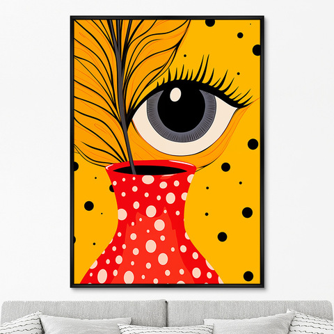ArtNoMore - Репродукция картины на холсте Vase and Eyes, No 1, 2024г.