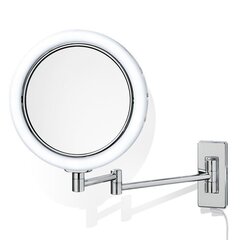 Decor Walther 119200 BS 13 Косметическое зеркало 22см, подвесное, увел. 5x, подсветка LED, цвет: хром (Снято с пр-ва) фото