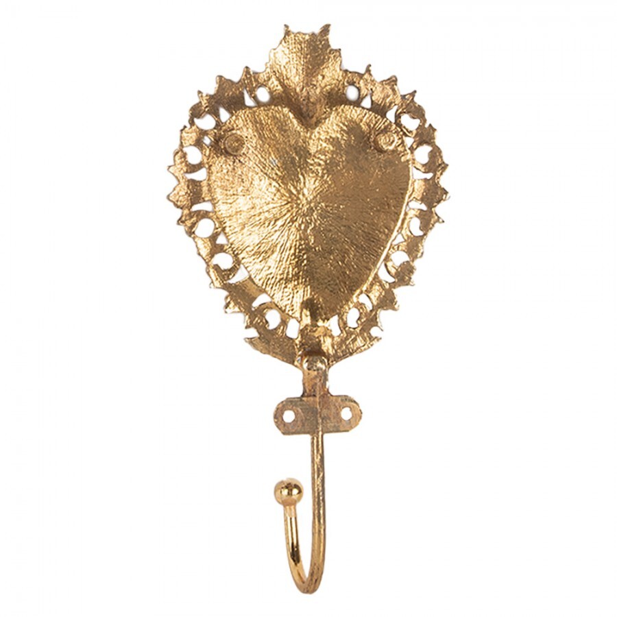 Настенный крючок в форме сердца, металл, 8x4x15 см