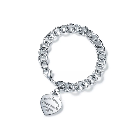 Браслет из серебра со звеньями,Tiffany 🩷 Love return