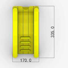 Надувная мини-лестница для бассейна из ПВХ, жёлтая, 3.3x1.7x2.1 м