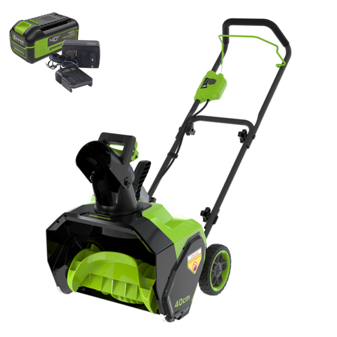 Снегоуборщик Greenworks G40ST40K4 40V (40 см) аккумуляторный, с АКБ 4 А/ч и ЗУ