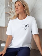 Футболка с принтом свободная эластичная из премиального хлопка  D49.136 (130719)