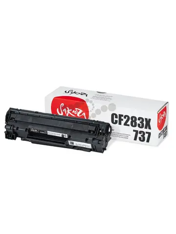 Картридж Sakura CF283X/737 для HP, Canon, черный, 2200 к.