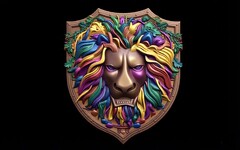 Силиконовый молд № 453 Щит лев