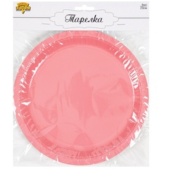 Тарелка розовая 17см 6шт