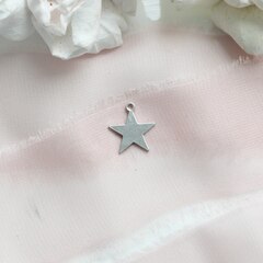 УЦЕНКА!!! Подвеска Звезда 14*13 мм, родий, У002