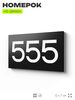 Номер на дверь 555, табличка на дверь для офиса, квартиры, кабинета, аудитории, склада, черная 120х70 мм, Айдентика Технолоджи